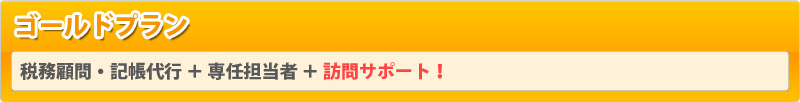 税務 ゴールドプラン（税務顧問・記帳代行+専任担当者+訪問サポート）