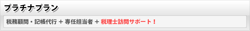 税務 プラチナプラン（税務顧問・記帳代行+専任担当者+税理士訪問サポート）